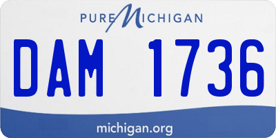MI license plate DAM1736