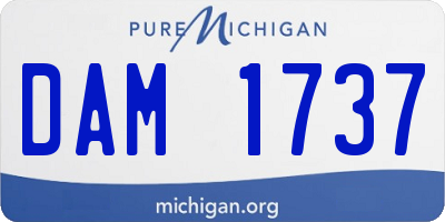 MI license plate DAM1737