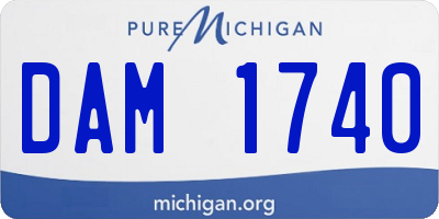 MI license plate DAM1740