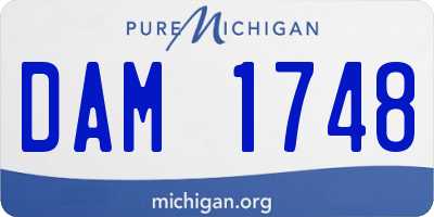MI license plate DAM1748