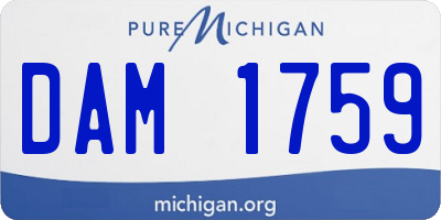 MI license plate DAM1759