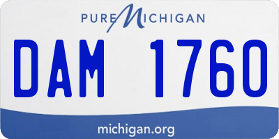 MI license plate DAM1760