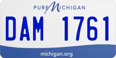 MI license plate DAM1761