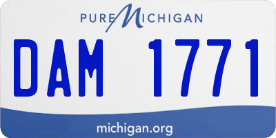 MI license plate DAM1771