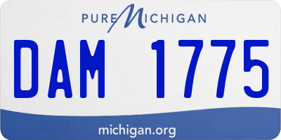 MI license plate DAM1775