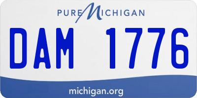 MI license plate DAM1776