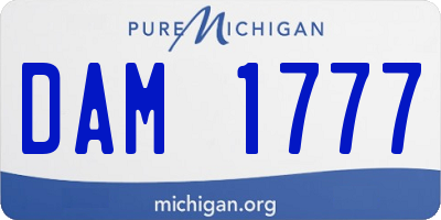MI license plate DAM1777
