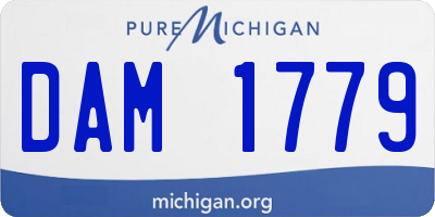 MI license plate DAM1779