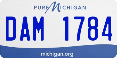 MI license plate DAM1784