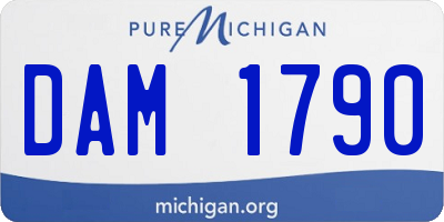 MI license plate DAM1790