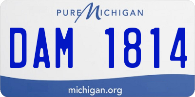 MI license plate DAM1814