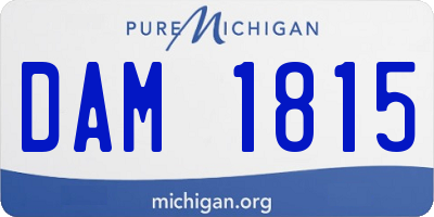 MI license plate DAM1815