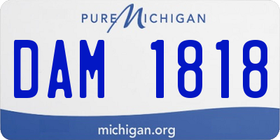 MI license plate DAM1818