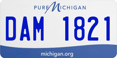 MI license plate DAM1821