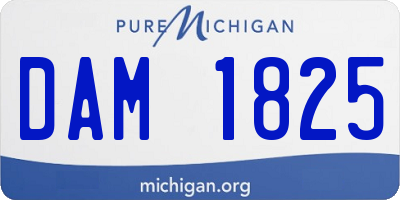 MI license plate DAM1825