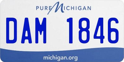 MI license plate DAM1846