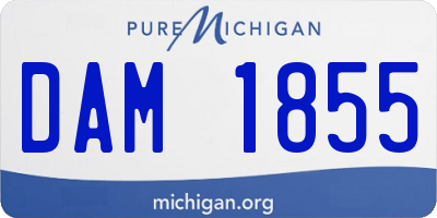 MI license plate DAM1855