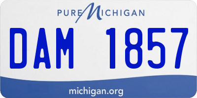 MI license plate DAM1857