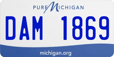 MI license plate DAM1869