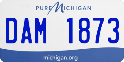 MI license plate DAM1873