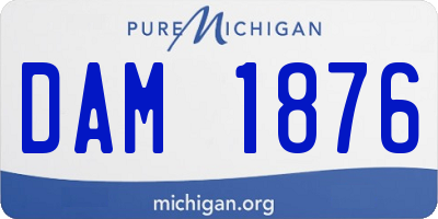 MI license plate DAM1876