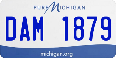 MI license plate DAM1879