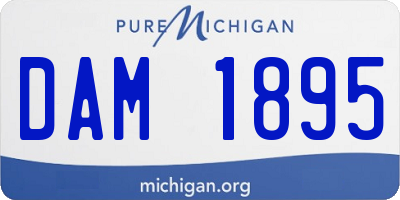 MI license plate DAM1895