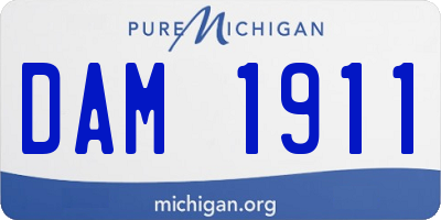 MI license plate DAM1911