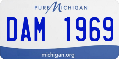 MI license plate DAM1969