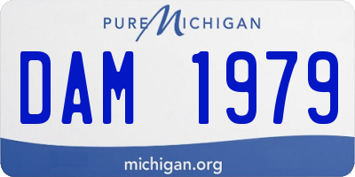 MI license plate DAM1979