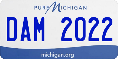 MI license plate DAM2022