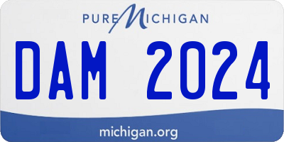 MI license plate DAM2024