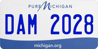 MI license plate DAM2028