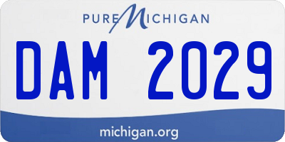 MI license plate DAM2029