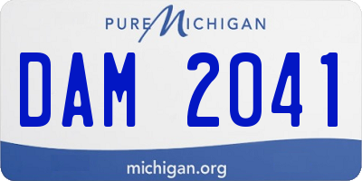 MI license plate DAM2041