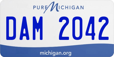 MI license plate DAM2042