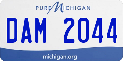MI license plate DAM2044