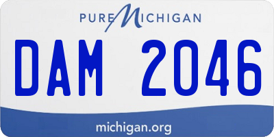 MI license plate DAM2046