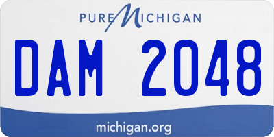 MI license plate DAM2048