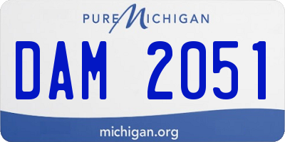 MI license plate DAM2051