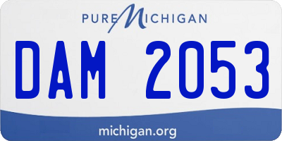 MI license plate DAM2053