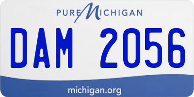 MI license plate DAM2056