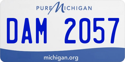 MI license plate DAM2057