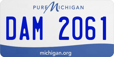 MI license plate DAM2061