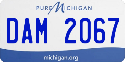 MI license plate DAM2067