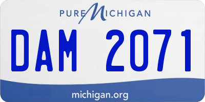 MI license plate DAM2071