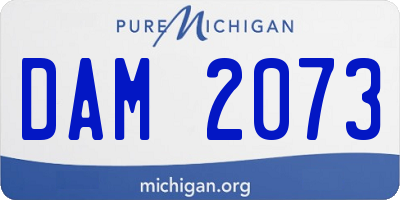 MI license plate DAM2073