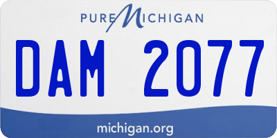MI license plate DAM2077
