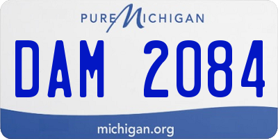 MI license plate DAM2084