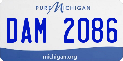 MI license plate DAM2086